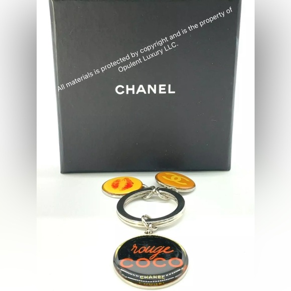 169 Final Price‼️Preloved Chanel Coco mark Key Ring Keychain with Box - Picture 7 of 9